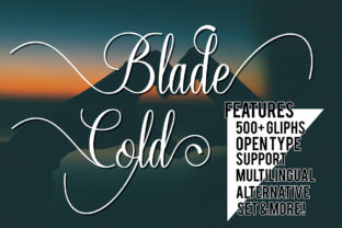Blade Cold Script Font for Editorial Design and Branding