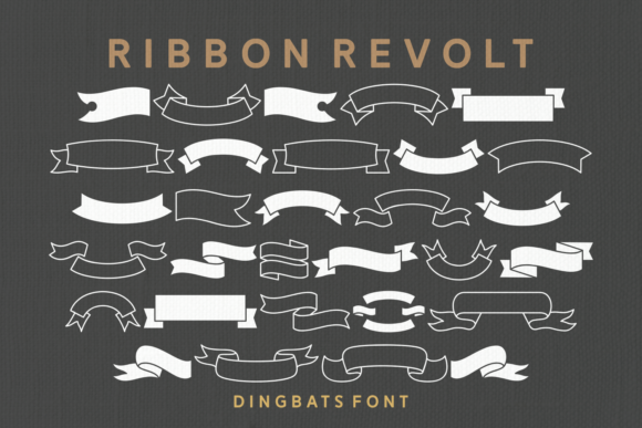 Ribbon Revolt: The Vintage Dingbats Font for Branding